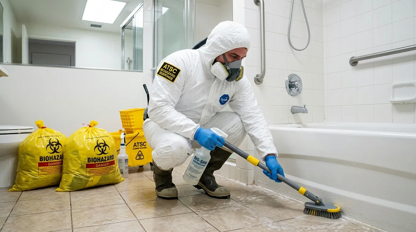 Decontamination equipment deployed for Blood Cleanup in Parkchester